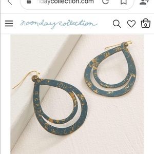 Noonday Patina Teardrop Earrings-Brand New